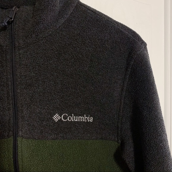 Columbia Steens Mountain Fleece Jacket, Small, Green/Grey - Picture 5 of 9
